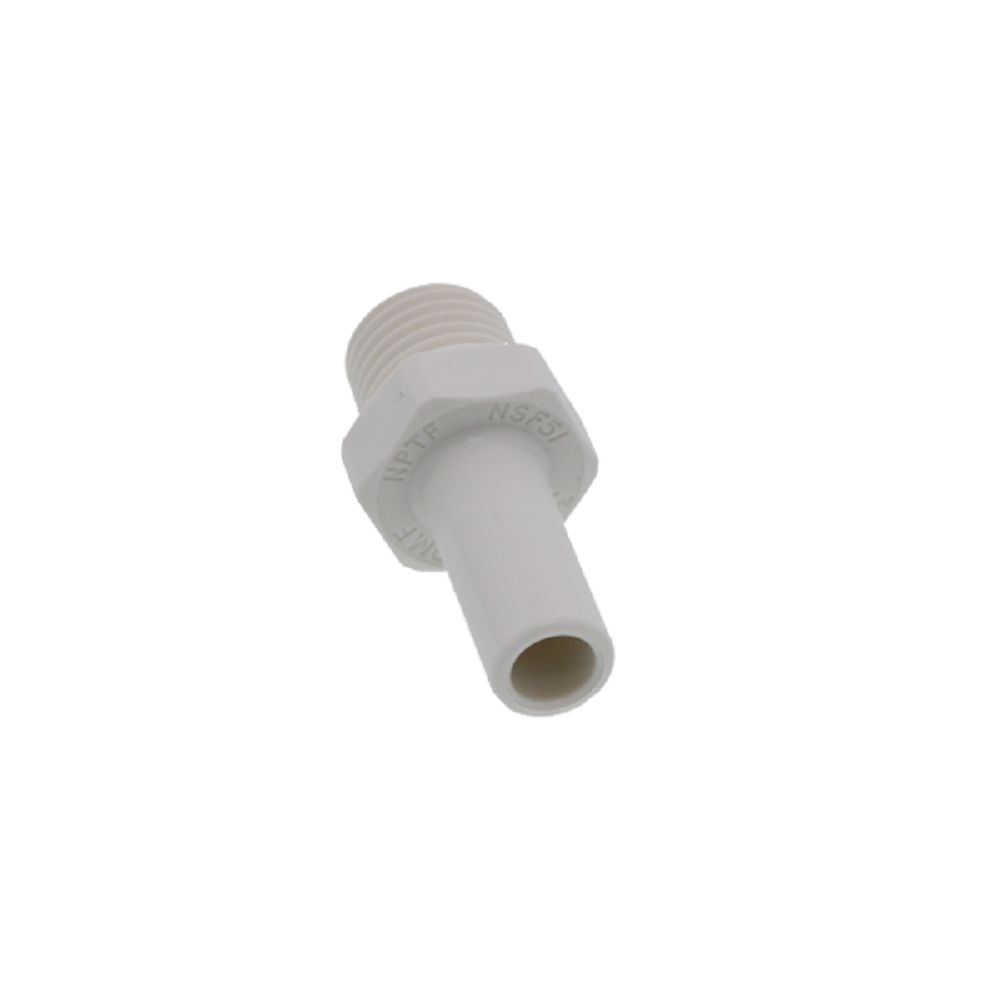 John Guest Stem Adapter Polypro  - 3/8 x 1/4 NPTF