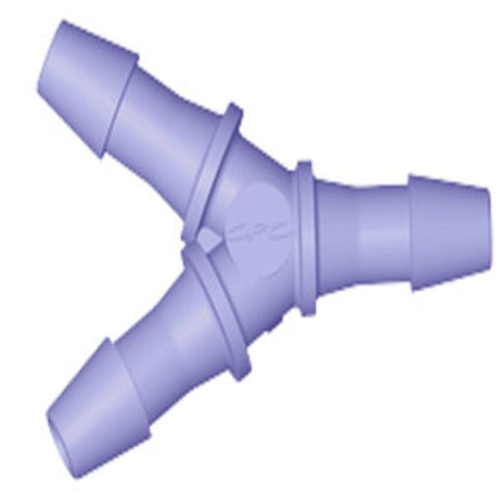 HY591 Y Fitting  Purple Tint Polycarbonate 5/32 ID X 5/32 ID X 5/32 ID