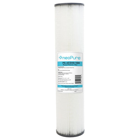 Neo-Pure PS-45200-100 20" BB High Efficiency Pleated Filter 100 micron