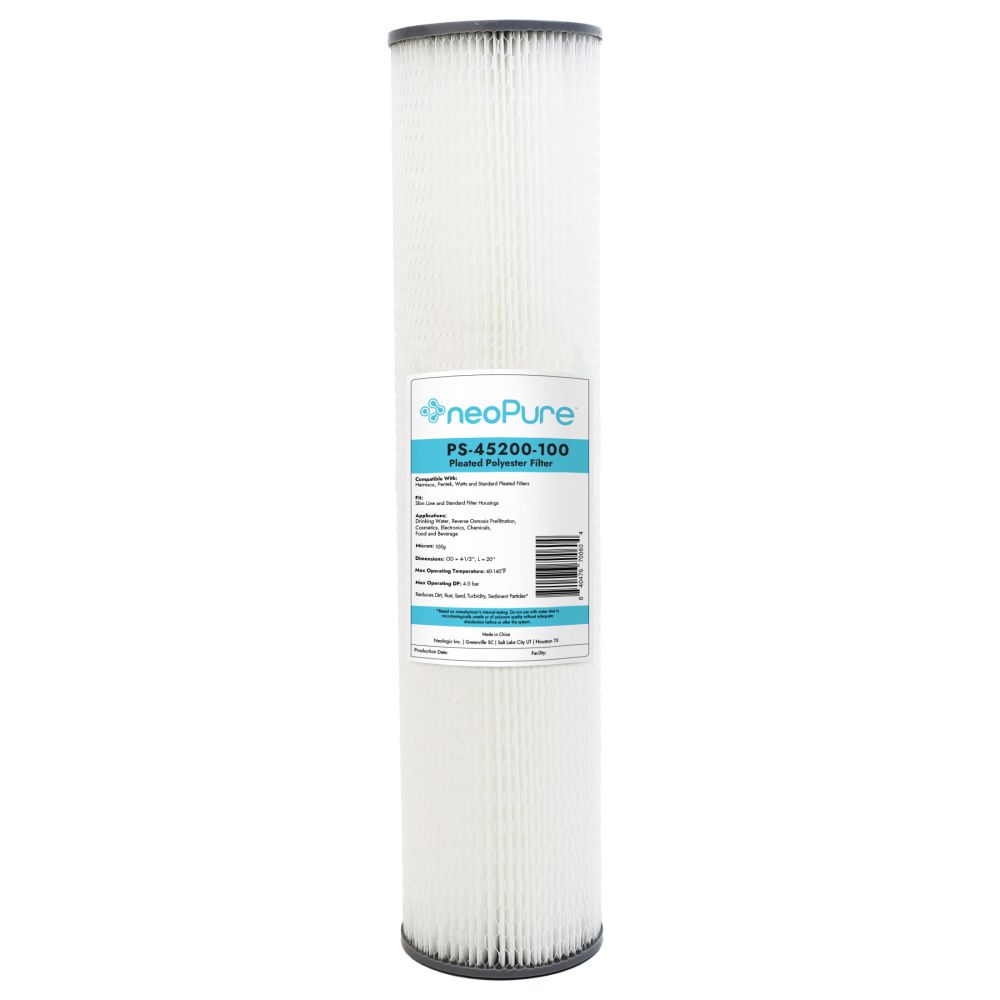 Neo-Pure PS-45200-100 20" BB High Efficiency Pleated Filter 100 micron