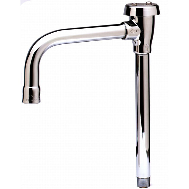 T&S Brass BL-5560-01 Rigid Gooseneck with Vacuum Breaker, Serrated Tip, 3/8 Npt Inlet