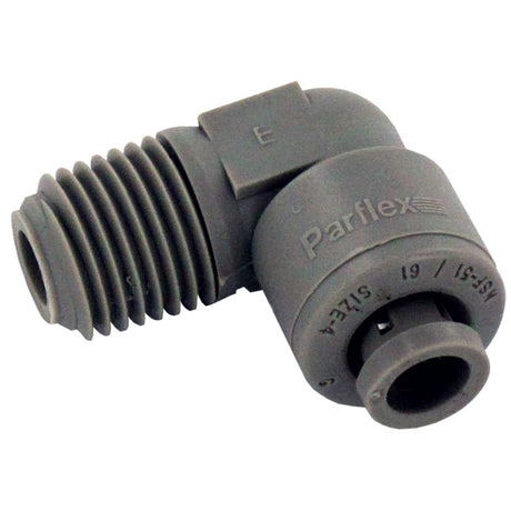 Parker A4ME4-MG TrueSeal Acetal Male Elbow 1/4" QC x 1/4" NPT