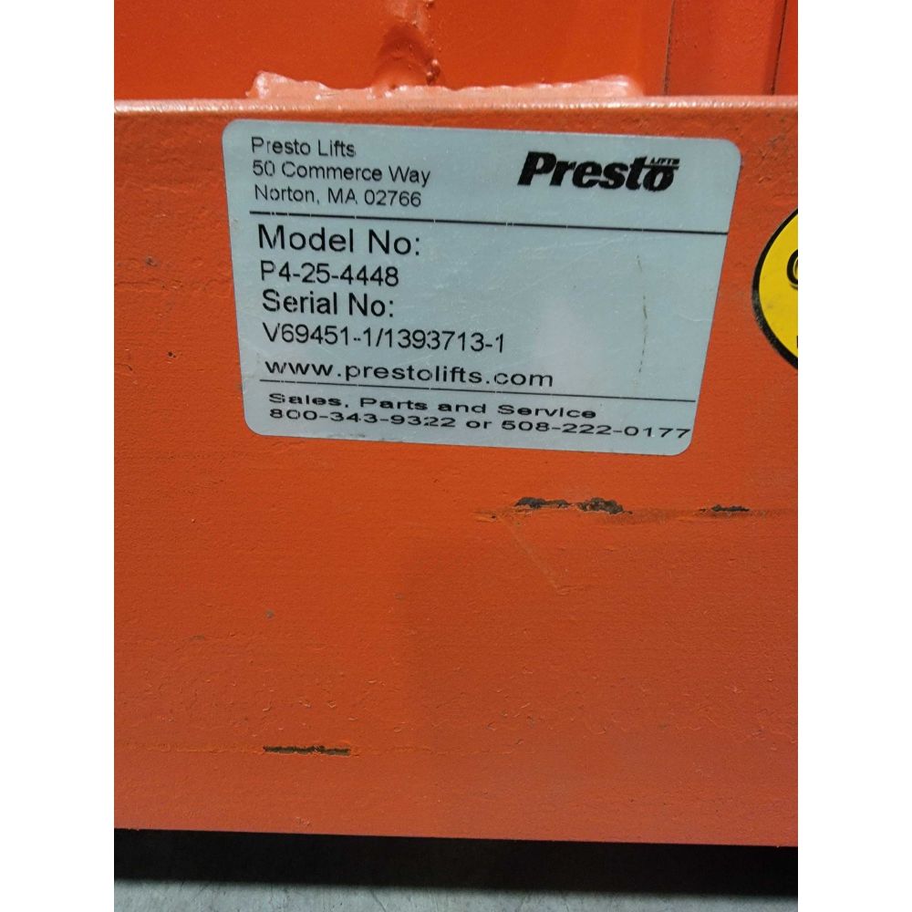 Used Pallet Lift Table 2,500 LB Load Capacity w/ Foot Switch Controller
