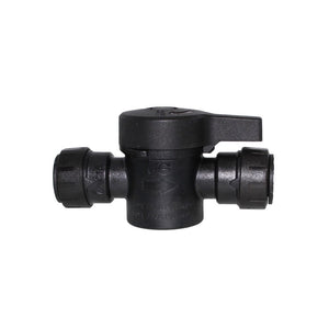 John Guest Two-Way Ball Valve: 3/4 in, Acetal, Straight, Push x Push