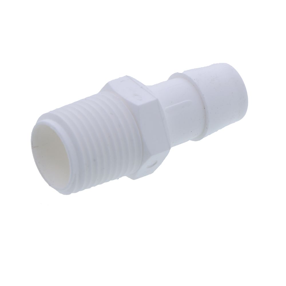 Male Barb Connector Polypropylene - 5/8 ID Barb x 1/2 MNPT