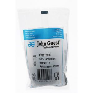 John Guest Reducing Union Black Polypropylene  - 3/8 x 1/4
