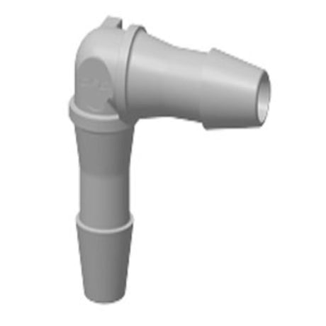 HE8 Elbow Fitting Natural Polypropylene 1/4 HB X 1/4 HB