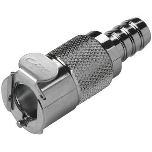 LCD17004V Valved In-Line Hose Barb Coupling Body - 1/4 Hose ID Barb FKM [Viton] O-ring