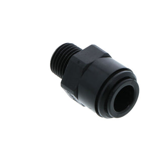 John Guest Male Connector BLACK ACETAL - 10mm x 1/4 BSPT