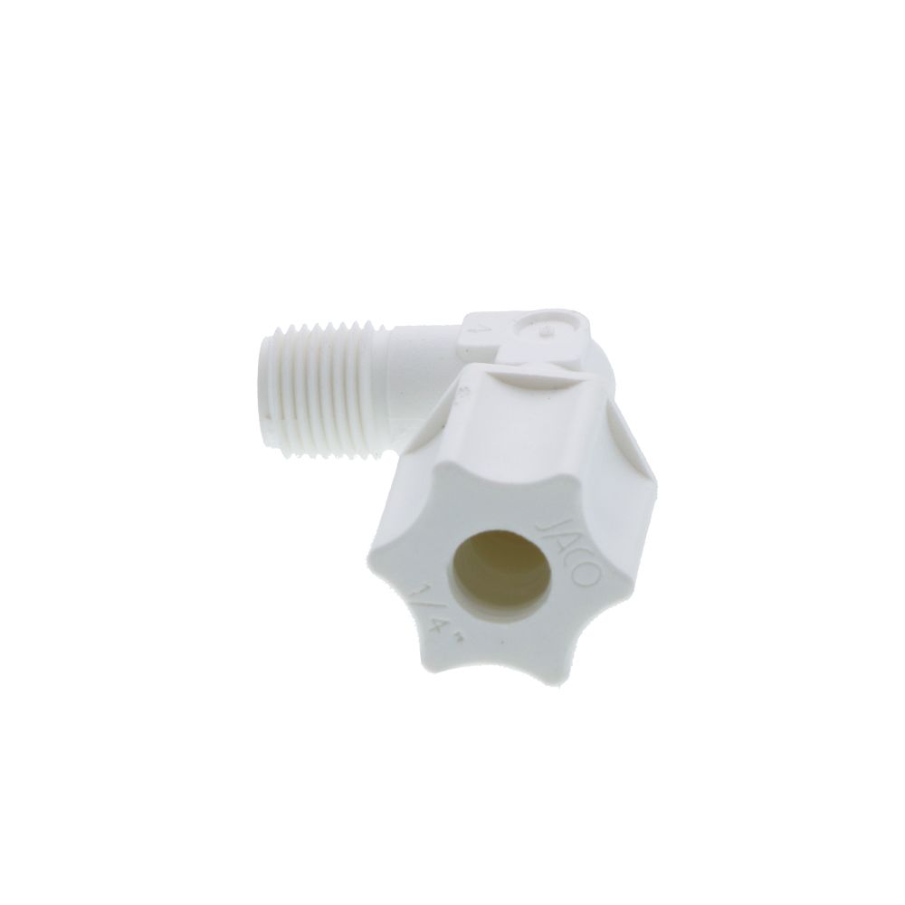 JACO 40-4-2-P-PG Polypropylene Male Elbow 1/4 OD Tube x 1/8 MPT