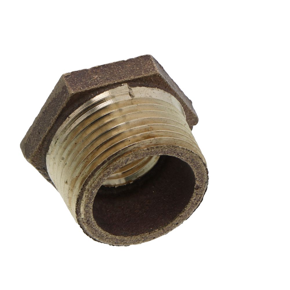 Lead Free Brass Hex Bushing - 1 MPT x 1/2 FPT