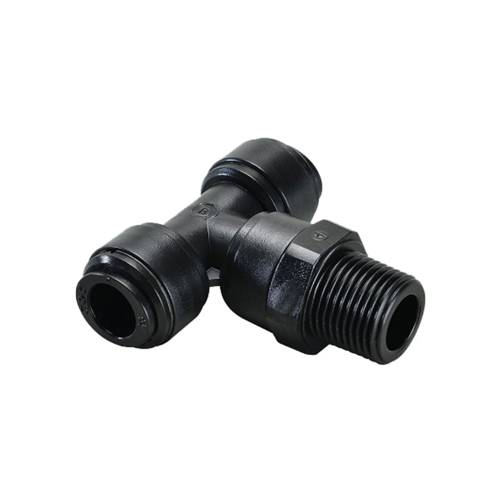 NeoFit - Acetal Black Swivel Tee 8mm [5/16"]  x 3/8" NPTF Branch