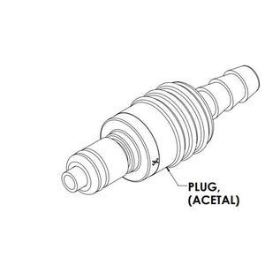 LinkTech 20AC IL Plug, Valved, 3/16" HB