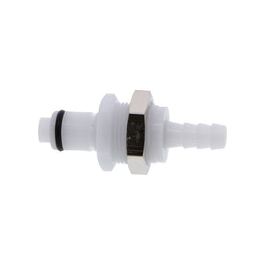 PLCD42004 Valved Panel Mount Hose Barb Coupling Insert 1/4 ID Barb