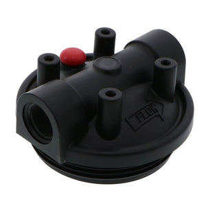 10" Neo-Pure SlimLine Housing Ribbed Housing NSF Black Cap Blue Sump w/ Pressure Relief 3/4"