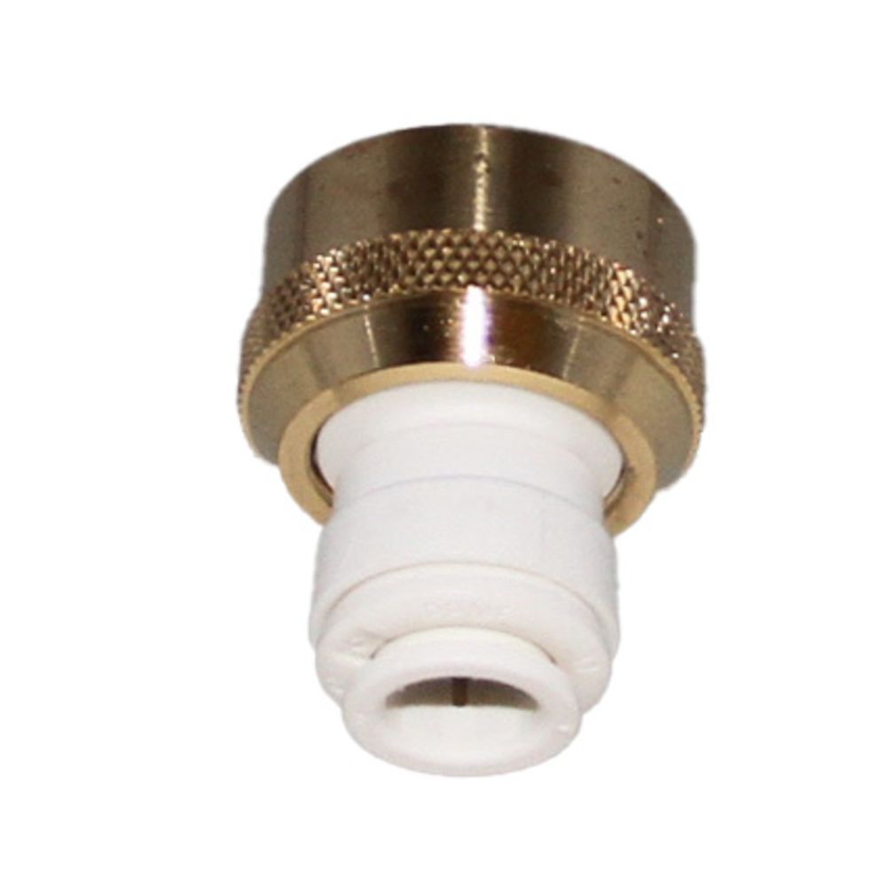 John Guest Brass Female Connector [Garden Hose] - 3/8 x 3/4 - 11.5 NH
