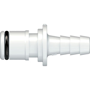 LinkTech 50AC Series Straight Male, Non-valved, 1/4" HB, Natural Acetal