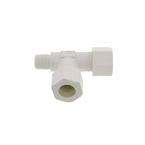 JACO 75-12-8-P-PG Polypropylene Male Run Tee 3/4 OD Tube x 1/2 MPT