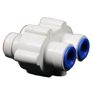 ASV-3006-WRB Automatic Shut-off Valve for Permeate Pumps 4 Way 3/8 QC, White