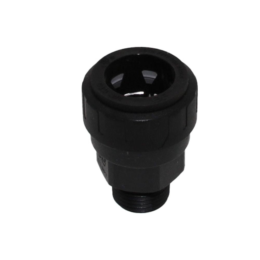 John Guest Black Male Connector - 1 CTS x 3/4 NPT