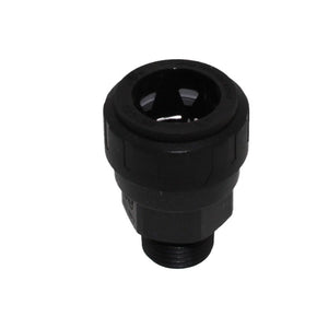 John Guest Black Male Connector - 1 CTS x 3/4 NPT