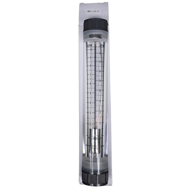 Neo-Pure Inline Flowmeter 1-10GPM 3/4" FNPT