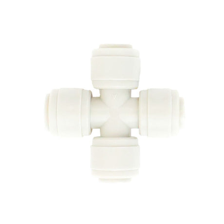 NeoFit - Acetal White Union Cross 1/4" tube
