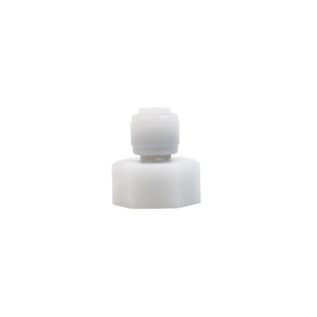 NeoFit - Acetal Natural White Female Adapter- V Type- 1/4" tube OD x 7/16-20UNF- V Type