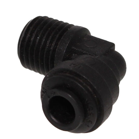 John Guest Fixed Elbow NPTF Black Polypropylene - 1/4 x 1/4 NPTF
