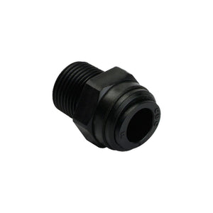NeoFit - Acetal Black Male Connector- 10mm tube OD x 1/2"BSPT