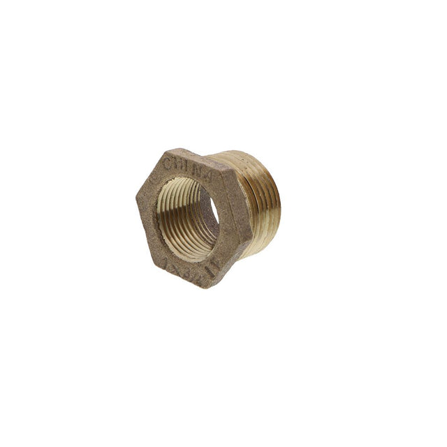 Lead Free Brass Hex Bushing - 1 MPT x 3/4 FPT