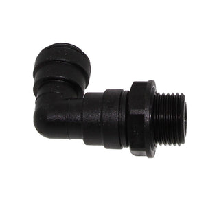 John Guest 10mm x 3/8" [BSPT] Acetal Swivel Male Elbow - Black