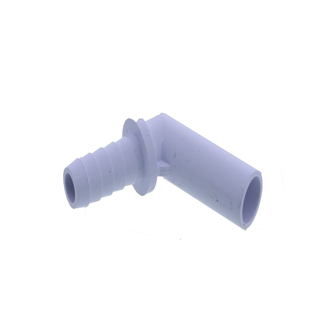 PushIn 45° ELBOW Barb Connector  - 3/8" ID Barb x 1/2" OD Stem