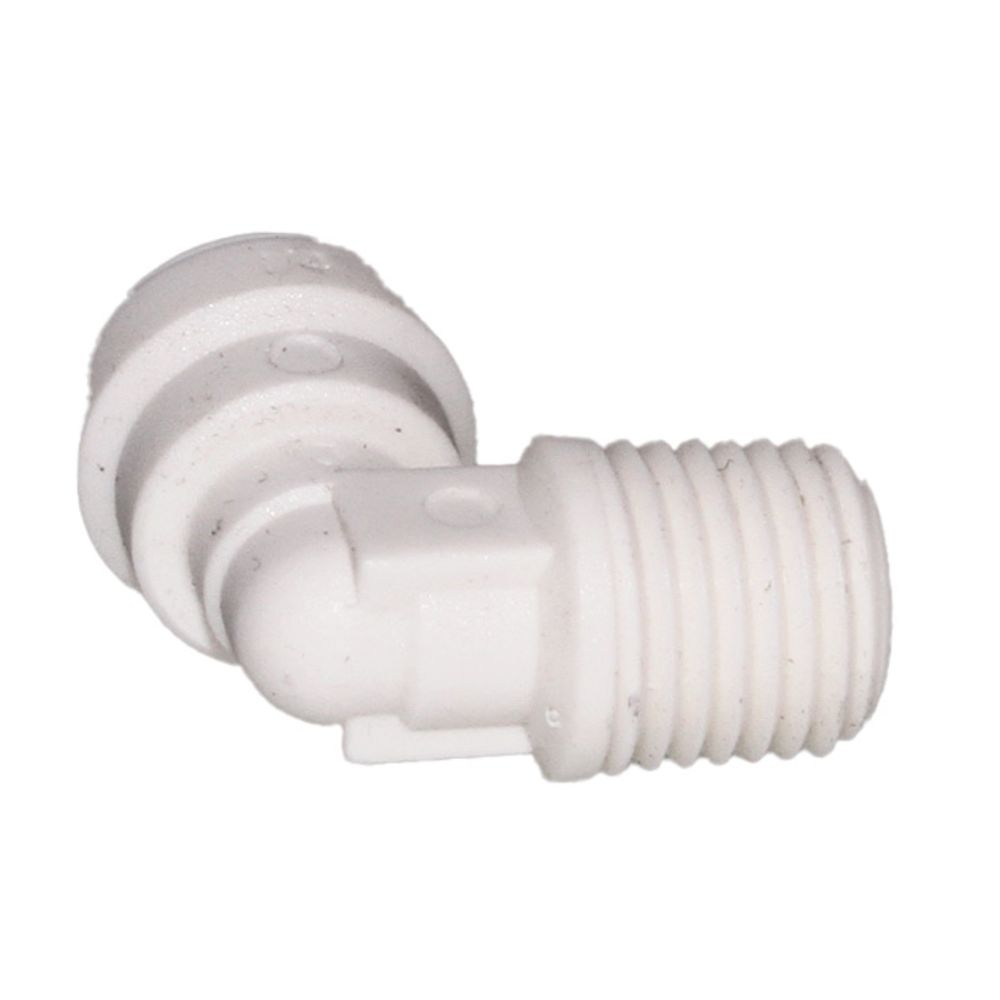 John Guest Fixed Elbow NPTF Polypro - 1/4 x 1/4 NPTF