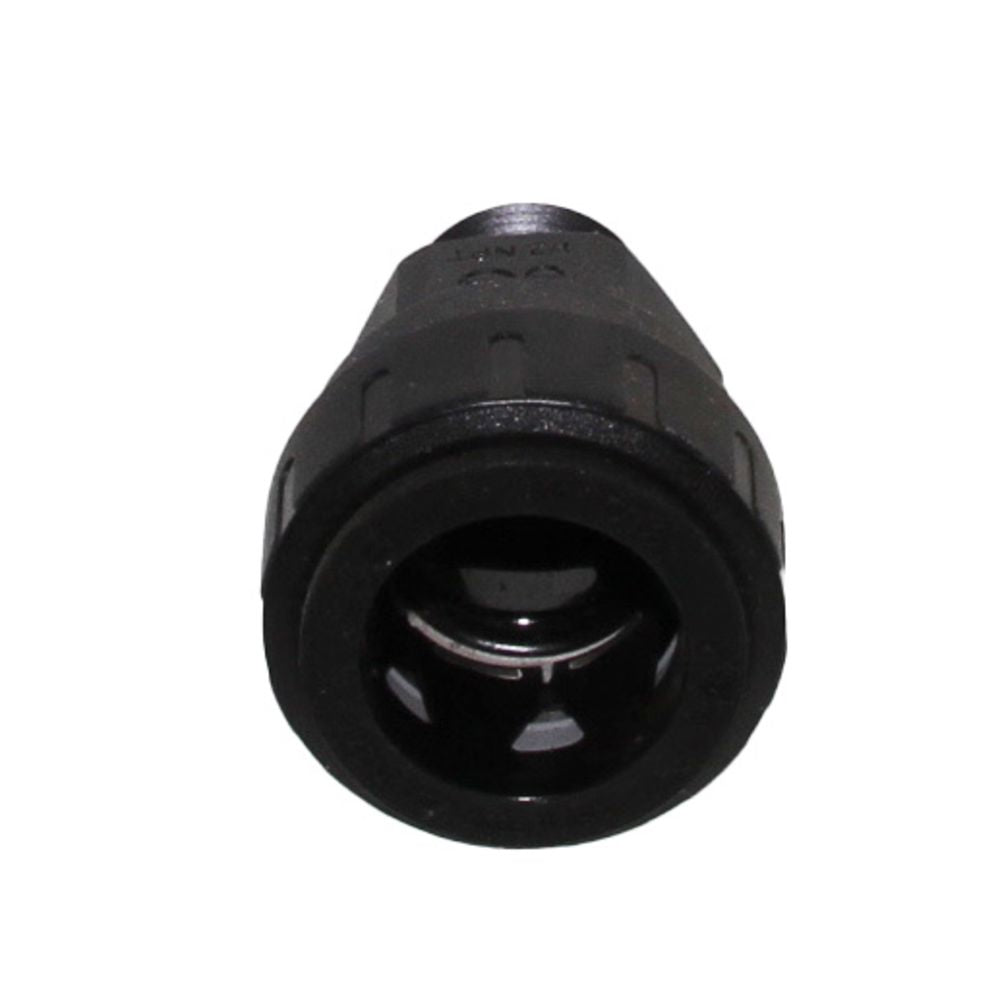John Guest Black Male Connector - 1 CTS x 3/4 NPT