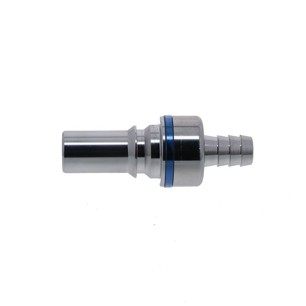 LQ6D22006BLU Valved In-Line Liquid Cooling Coupling Insert 3/8 ID Barb Cool Blue