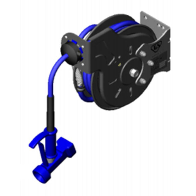 T&S Brass B-7212-05 Open Epoxy Coated Steel Hose Reel with Front Trigger Water Gun, 3/8 ID x 15ft HD Hose