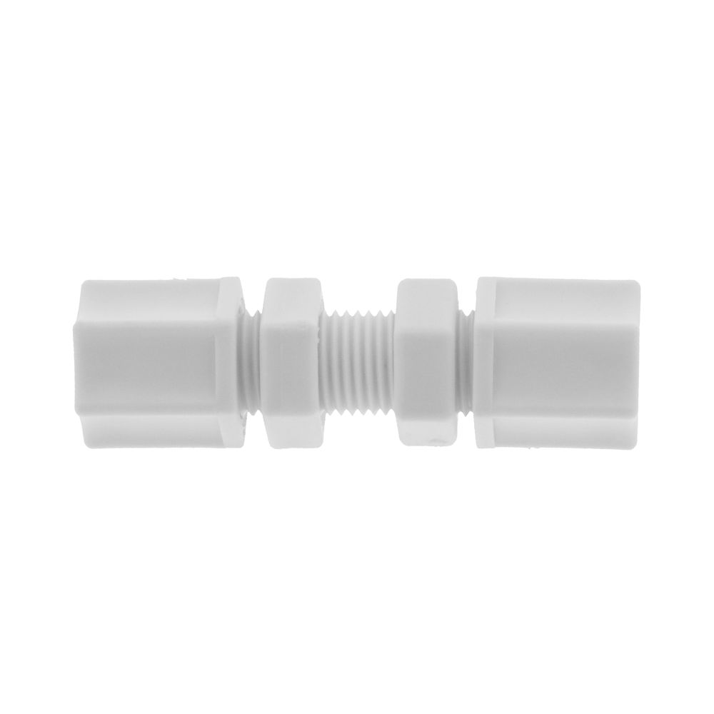 JACO 20-5-P-PG Polypropylene Bulkhead Union 5/16 OD Tube x 5/16 OD Tube