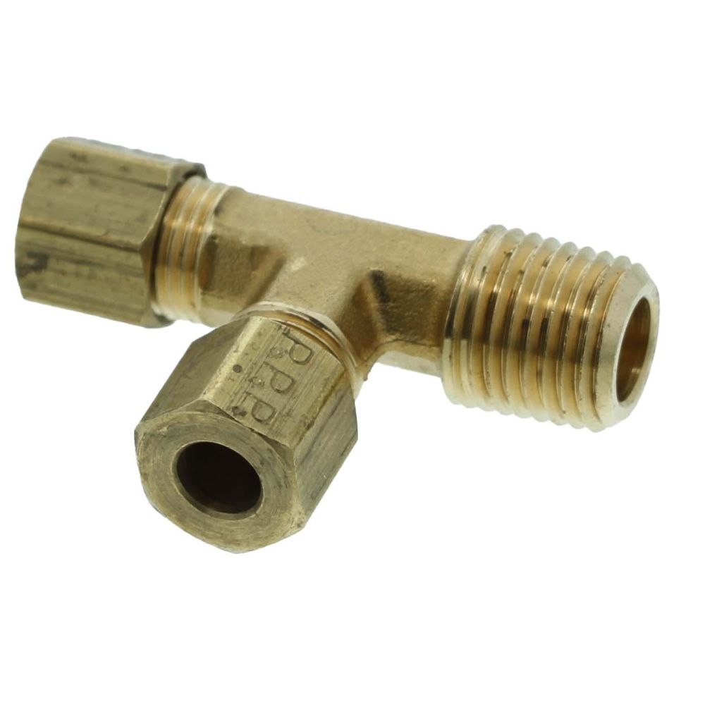 Brass Run Tee 1/4" COMPRESS X 1/4" MPT