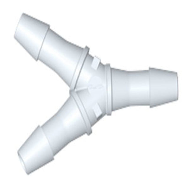 HY870 Y Fitting Natural PVDF 1/4 HB x 1/4 HB x 1/4 HB