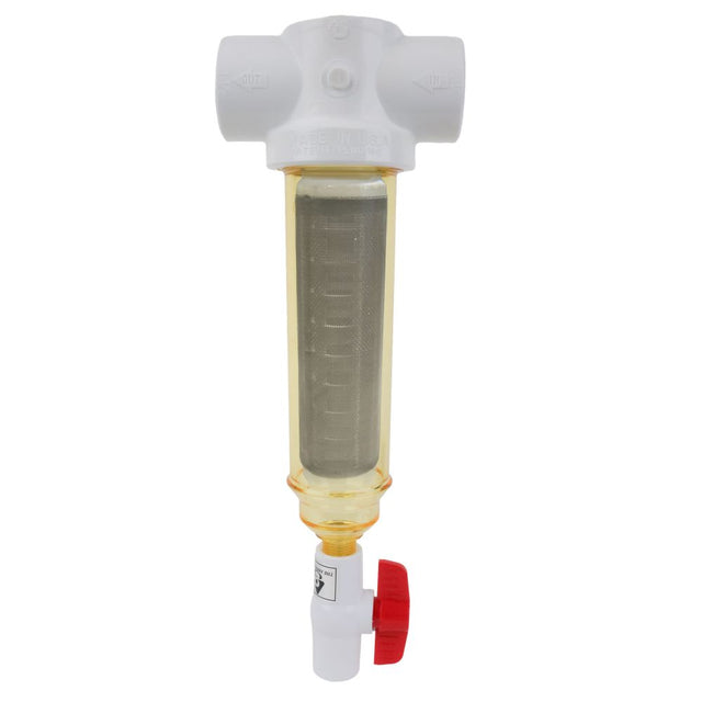 Rusco Chemically Resistant Spin Down Filter T Style 1-1/2" SS - 100 Mesh [152 micron]