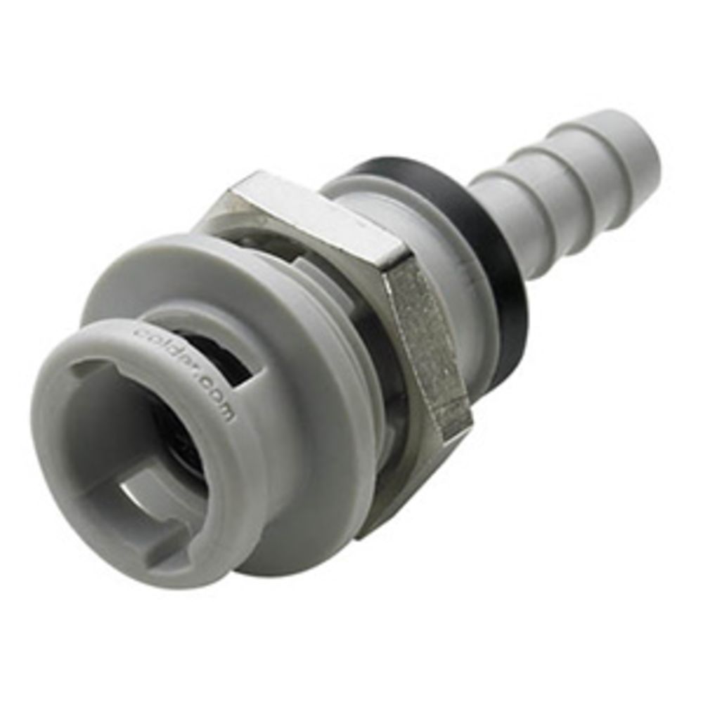 NS2D160212 Valved Panel Mount Hose Barb Coupling Body 1/8 ID Barb