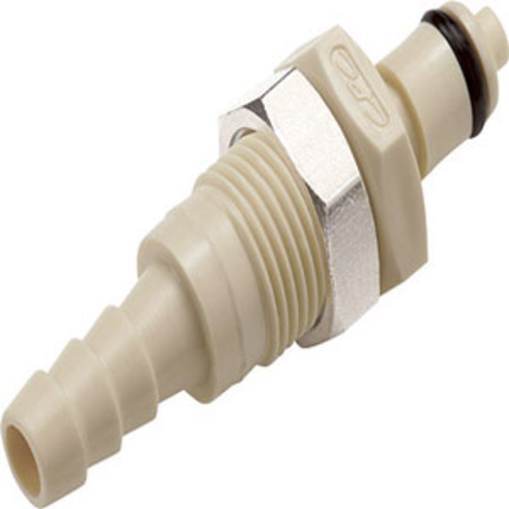 PMCD420112 Valved Panel Mount Hose Barb Coupling Insert 1/16 ID Barb