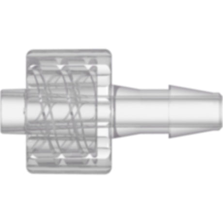 LinkTech Male Luer Integral Lock Ring to 200 Series Barb, 1/8" [3.2 mm] ID Tubing, Natural Kynar PVDF