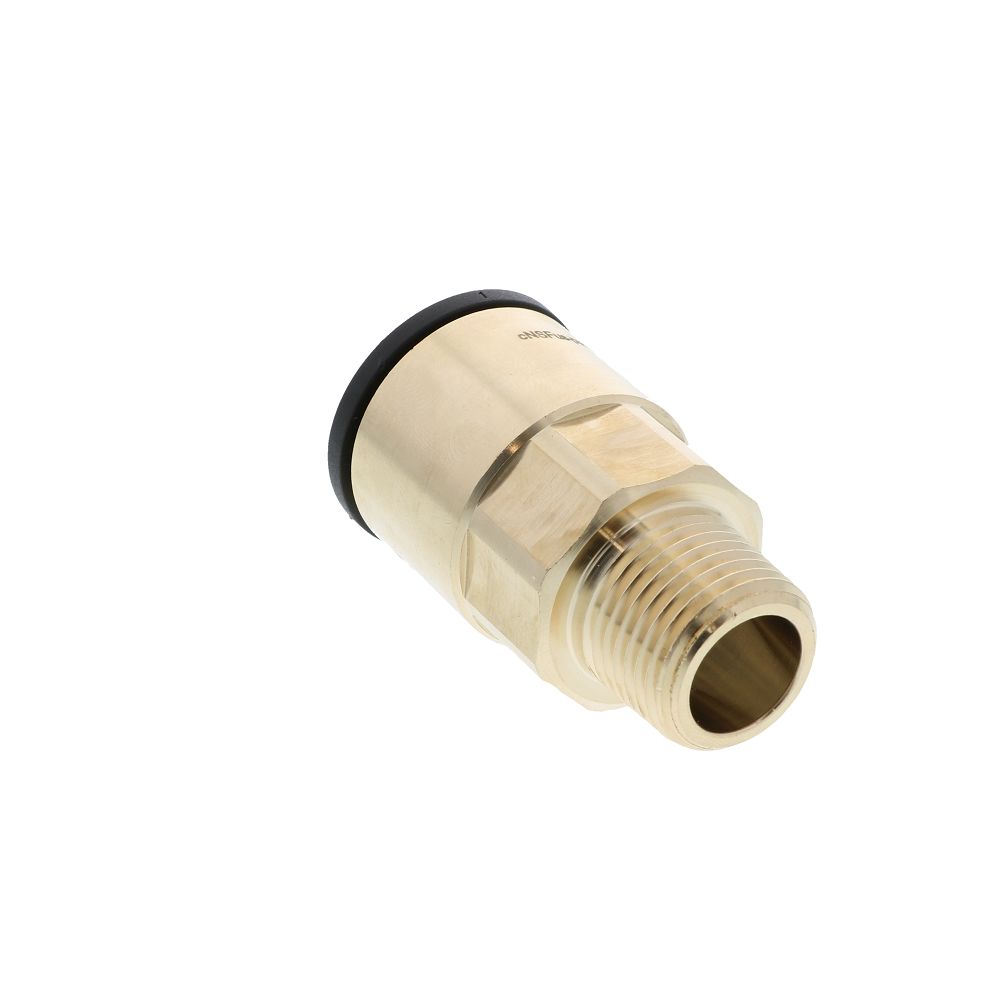 John Guest Lead-Free ProLock Brass Male Connector NPT - 3/4 CTS  x 1/2 NPT