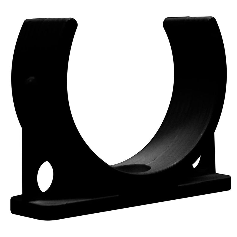 Mounting Clip Single 2" Diameter, BLACK