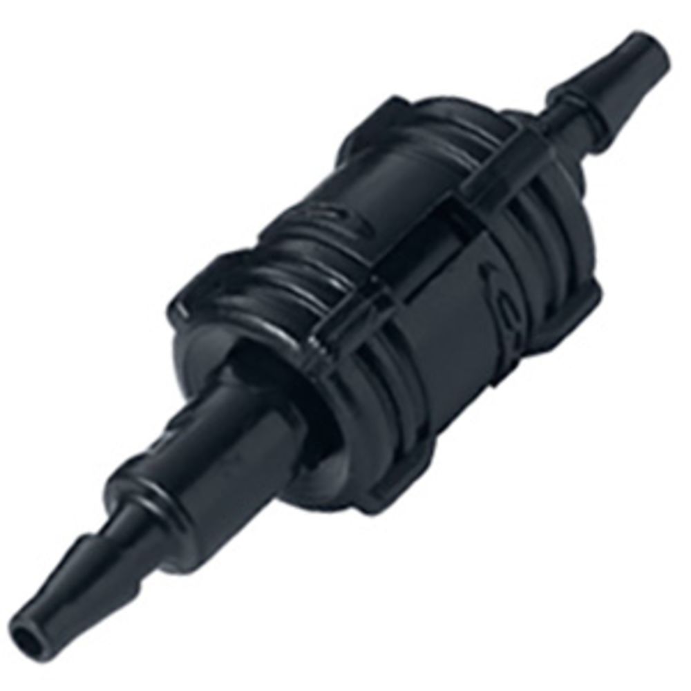 SMCDM3MBLK Valved Inline Hose Barb Black Coupling Set 3mm ID Barb Black