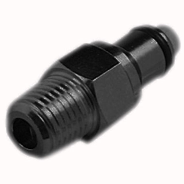 PLCD24004VB Valved Male Thread Black Coupling Insert 1/4 NPT Viton O-ring