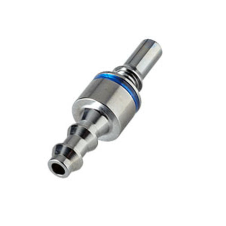 LQ2D2204LBLU Valved In-Line Locking Hose Barb Liquid Cooling Coupling Insert 1/4"
