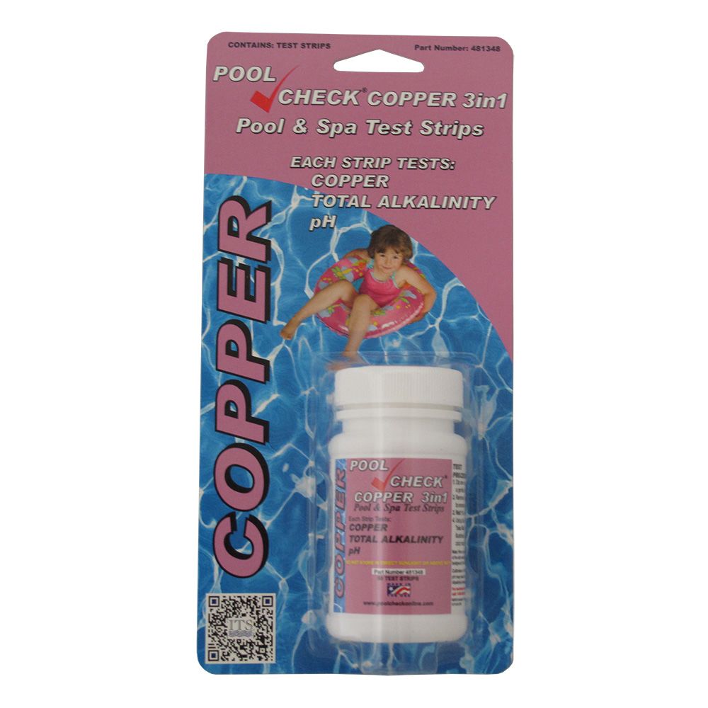 Copper, pH, Total Alkalinity Test Strips [50 strips per bottle]